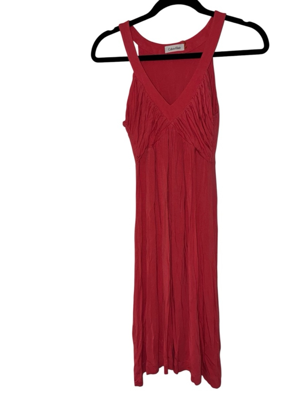 Calvin Klein coral Sleeveless V-Neck Maxi Dress